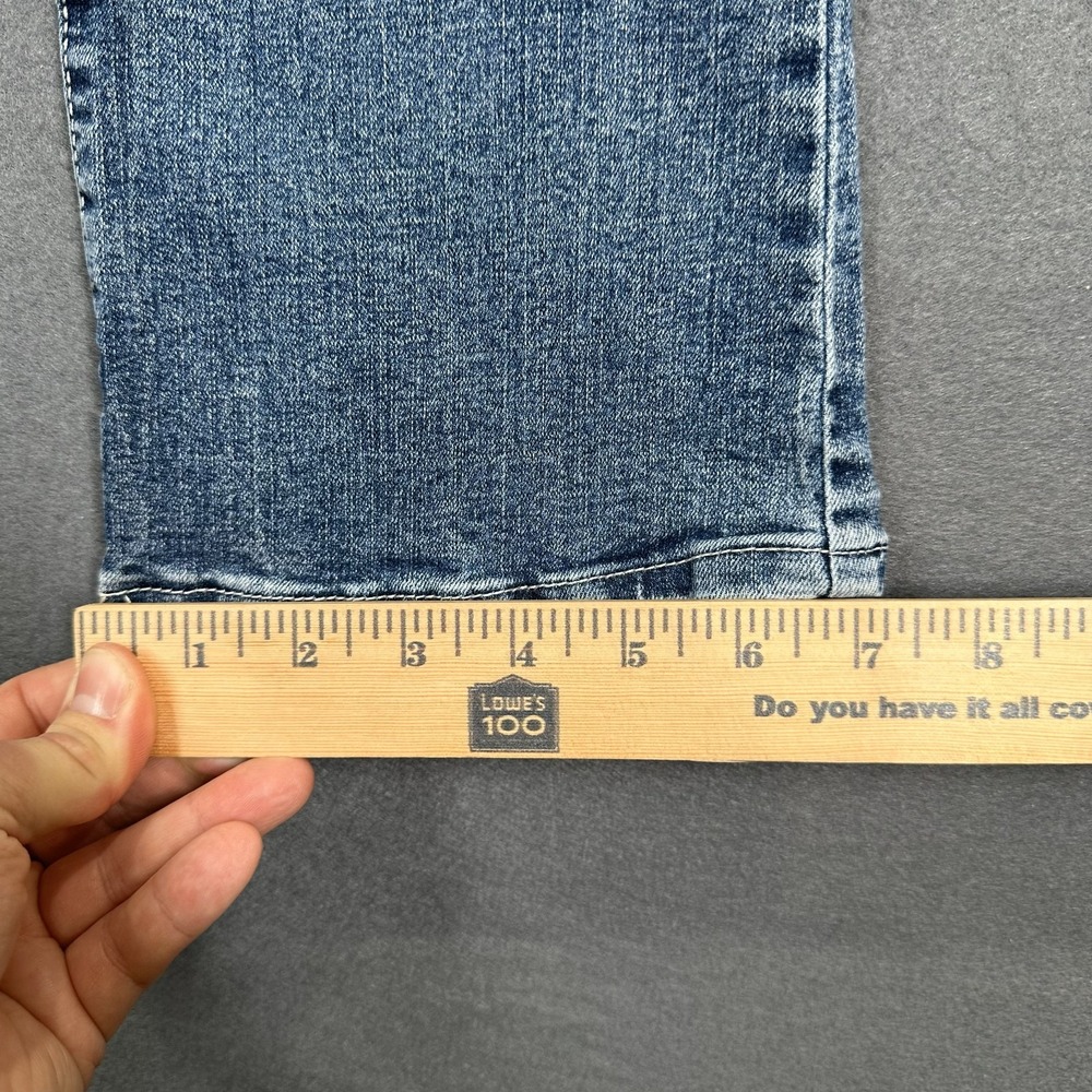 RSQ Jeans Girls 12 Blue Denim Flared Leg Stretch Distressed‎ Y2K Grunge - Picture 12 of 12